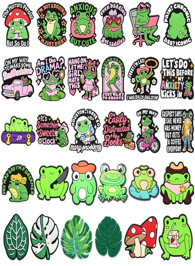 Ibuclein 30PCS Cute Frog Pins for Backpacks, DIY Different Lapel Pins Badges Bulk, Brooch Anime Pin Sets, Funny Button Pin for Women Girl Bags Cloths Hats Jacket Decoration Accessories gifts - Image 1